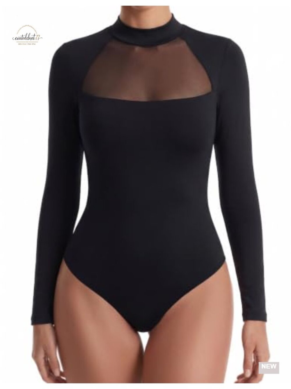 Women's Nylon Spandex Bodysuit Mock Neck Long Sleeve Going Out Top